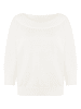 Zero  Strickpullover im Camen-Look in Offwhite