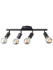 Brilliant Tiffany Strahlerrohr 4flg schwarz matt schwarz 4x A60, E27, 28 W