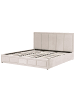 Beliani Doppelbett QUIBERON in Beige - (W) 188 x (H) 104 x (L) 215 cm