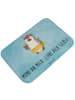 Mr. & Mrs. Panda Duschvorleger Pinguin Kokosnuss mit Spruch in Eisblau