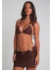 Moda Minx Minirock Irregular Hoop Short Skirt in Brown