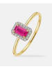 Diamant L'éternel Ring, mit Rubin, 375 Gelbgold