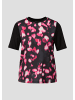 s.Oliver BLACK LABEL T-Shirt kurzarm in Mehrfarbig-pink-schwarz