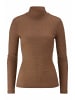 Hessnatur Hessnatur Mock-Neck Longsleeve WARM TOUCH aus Bio-Schurwolle und TENCEL™ Lyocell in camel