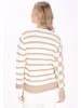 Usha Women Cardigan in White Multicolour Beige
