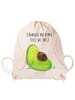Mr. & Mrs. Panda gymnastiktasche Avocado Schwangerschaft mit Spruch in Creme