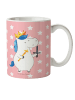 Mr. & Mrs. Panda Tasse Einhorn König mit Schwert ohne Spruch in Rot Pastell