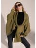 MADELEINE Oversized Cardigan mit Stehkragen in fango / melange
