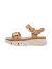 Tamaris Comfort Keil Sandalen aus Leder Braun