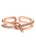 Steel_Art Ring mit Steinen Zina silberfarben poliert in rosegoldfarben