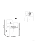 Beliani 2er-Set Esszimmerstuhl THASOS in Blau/Beige
