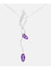 Diamant L'éternel Halskette mit Anhänger aus 375 Weißgold mit Diamant mit Amethyst