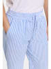 SAINT TROPEZ Casual Hose ElmikoSZ Gerade Passform in Chambray Blue White Stripe