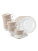 Ritzenhoff & Breker 6er Set Espressotassen mit Untertassen Geo in Beige 90 ml in beige