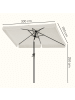 SONGMICS Sonnenschirm Sheld in Beige - (B)200 x (H)250 x (T)300 cm