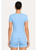 SMILODOX LEO T-Shirt Velvara in Hellblau Leo
