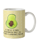 Mr. & Mrs. Panda Kindertasse Avocado Kern mit Spruch in Gelb Pastell