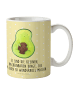 Mr. & Mrs. Panda Kunststoffbecher Avocado Kern mit Spruch in Gelb Pastell