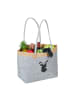 relaxdays Filztasche "Hirsch" in Grau