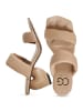 CESARE GASPARI Sandalen mit Blockabsatz in Beige