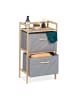 relaxdays Badregal in Natur/ Grau - (B)43 x (H)76 x (T)27 cm