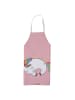 Mr. & Mrs. Panda Schürze Einhorn Nacht ohne Spruch in Rot Pastell