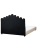 Beliani Doppelbett VINCENNES in Beige/Schwarz - (W) 165 x (H) 124 x (L) 213 cm