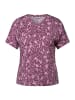Cecil Ausbrenner T-Shirt mit Print in Rosa
