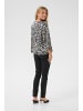 Kaffe Langarm-Bluse KAmagda Loose fit in Grey Leopard