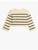 KOTON Sweater in Ekru Gestreift