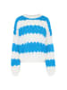 ebeeza Damen Sweater in WOLLWEISS TÜRKIS