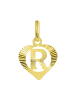 Lucardi 375 Gold Anhänger "Buchstabe R" Buchstabe