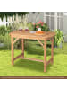 COSTWAY Gartentisch 100cm in Beige