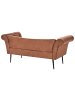Beliani Chaiselongue NANTILLY Braun/Schwarz - (W) 175 x (H) 76 x (L) 69 cm symmetrisch