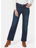 GOLDNER Jeans Klassische Denimhose, dezente Waschung in dunkelblau