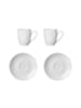 Ritzenhoff & Breker 4er Set Espressoset Bianco in Weiß in weiß