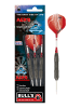 BULLS Steeldarts Aero Brass Dartpfeile Darts-Set Anfänger in red lightning