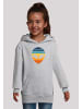 F4NT4STIC Hoodie Alien Sonnenuntergang Retro in grau meliert