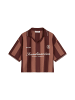 Marc O'Polo MOP Club '67   Football Trikot Shirt, Cropped, Striped in Weiß