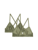 G-Star Raw Mesh Triangle Bralette 2er-Pack OIL GREEN