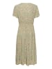 Cream Kleid CRLina Feminine in Green Flower Print