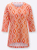 Sieh an! Longshirt in orange-ecru-bedruckt