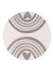KADIMA DESIGN Kinderteppich Regenbogen mit Herz Kinderzimmer in Beige