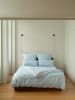 Erlich Textil  Cotton Select Spannbettlaken aus Bio-Baumwolle - Fadendichte 200 in eisblau