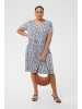 KAFFE curve Kleid KCmella Regular fit in Blue Fog W. Coffee Bean Flower