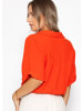 SASSYCLASSY Musselin Bluse mit Zugband in Orange
