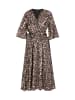 faina Women Dress in beige multicolor leo
