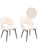 Beliani 2er-Set Esszimmerstuhl ONAGA in Weiß/Schwarz