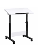 relaxdays Laptoptisch in Schwarz/ Weiß - (B)60 x (H)67-90 x (T)40 cm