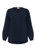 KAFFE curve Langarm-Bluse KClunda Regular fit in Midnight Marine